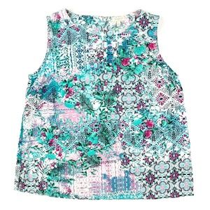 Talbots Floral Sleeveless Blouse